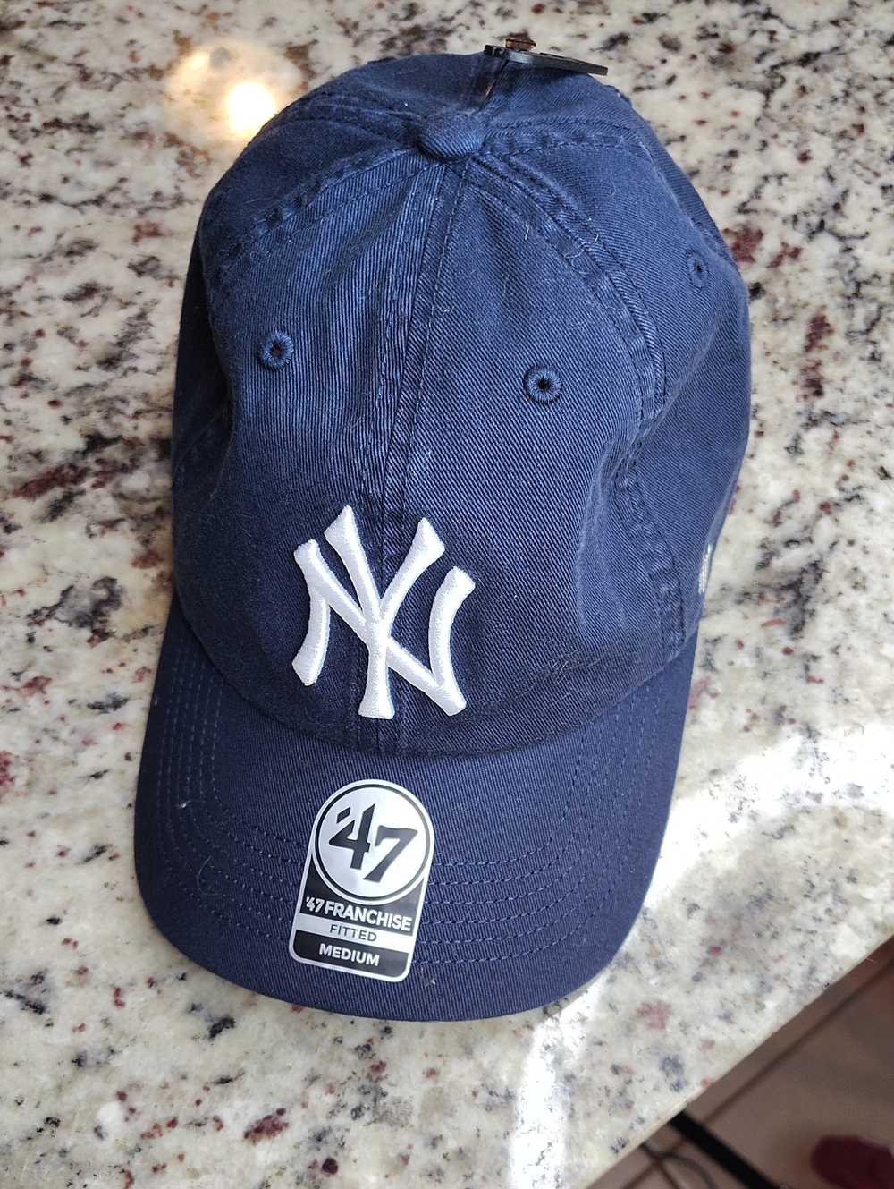 47 Navy New York Yankees" The Perfect Fit "Cap with White NY Logo